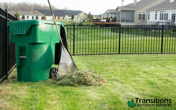 Spring yard cleanup services for a residential or commercial property in Southeast Michigan.