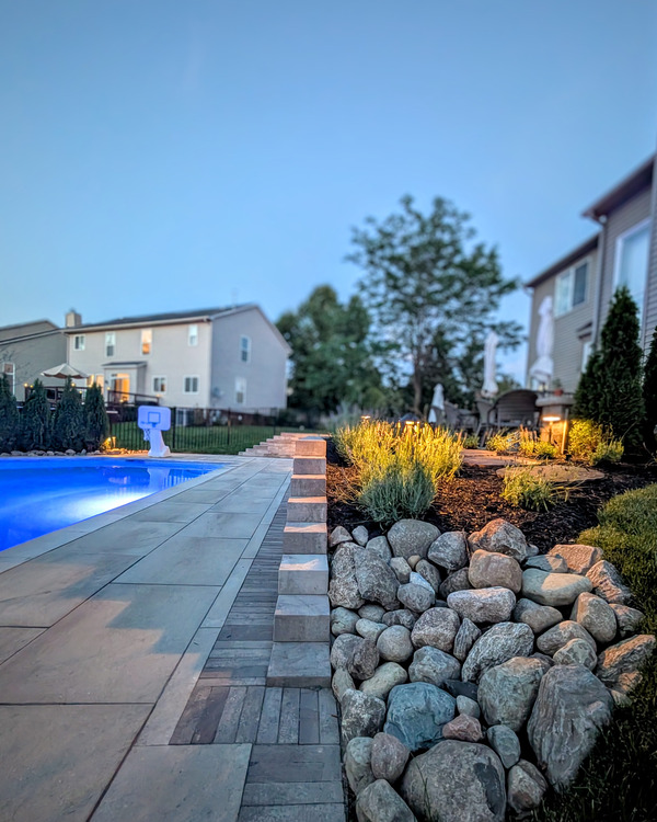 Professional landscape installation by Transitions Outdoor Services